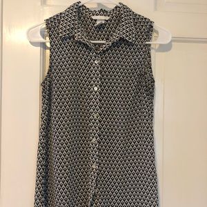 Sheer Button Down Blouse